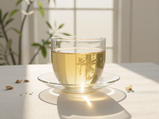 黄冈白茶包装，简约白色设计，透明窗口显示内部茶叶，体现纯净品质
